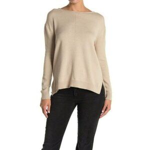 Catherine Malandrino NWT Seamed Crew Sweater‎ Beige